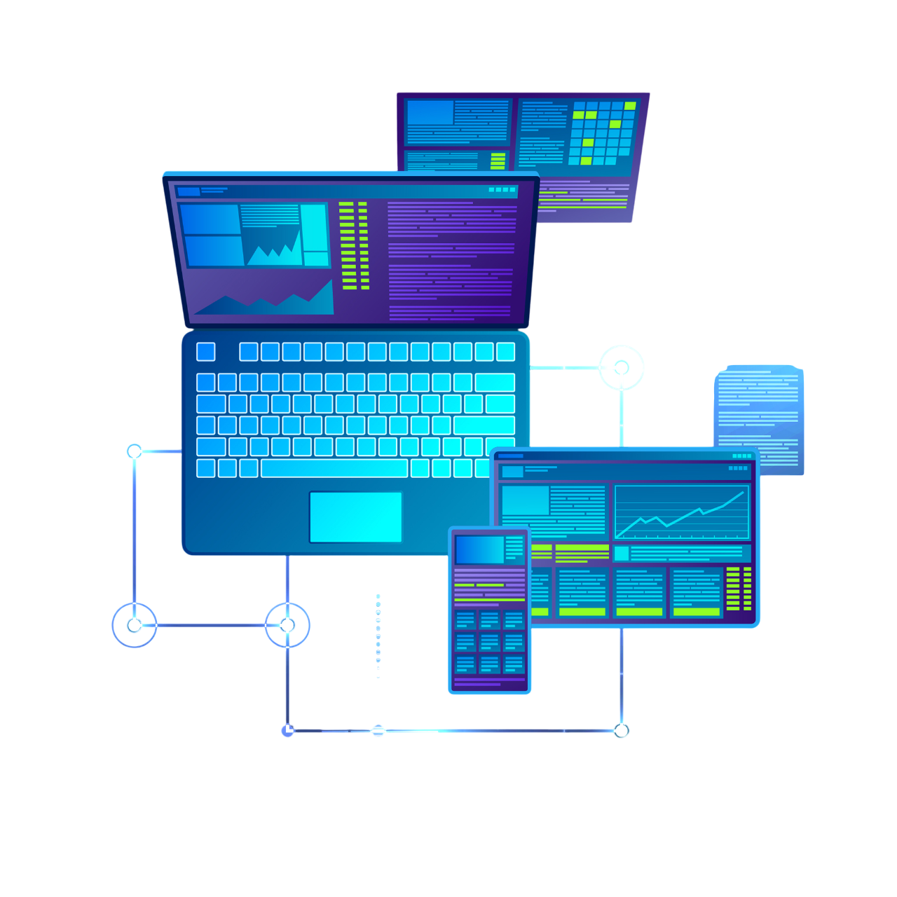 Ilustración de ingeniero en sistemas